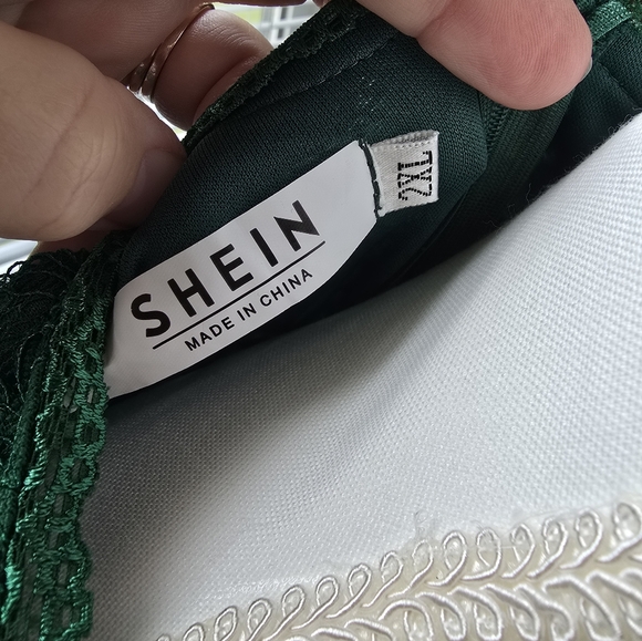 Shein Emerald Lace Maxi Dress - Picture 4 of 5